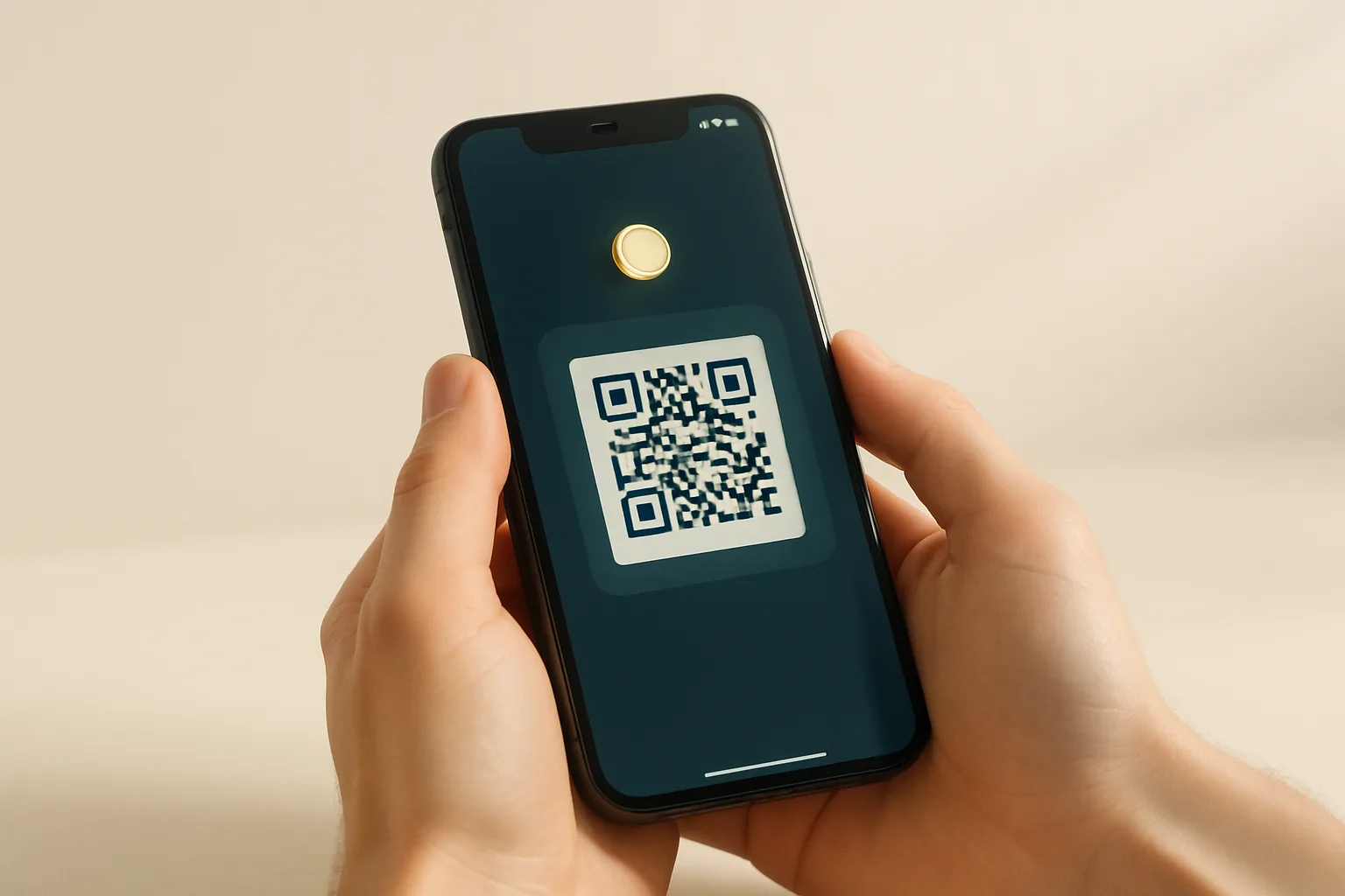 Paying with a crypto wallet by scanning a QR code